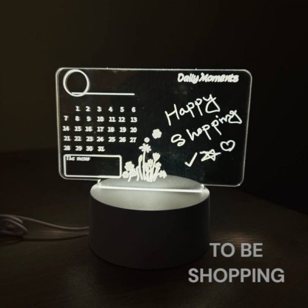 3d creative visualization led calender lamp by TO BE SHOPPING