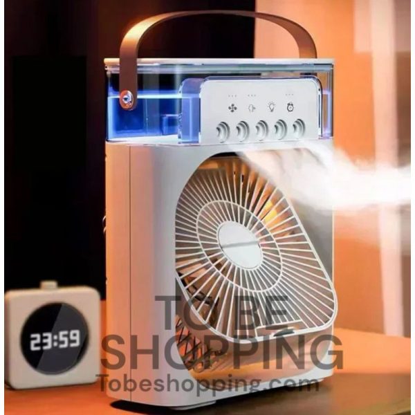 TO BE SHOPPING's Portable Humidifier Air Cooler Fan, USB Electric Fan, with LED Night Light and Water Mist for 3 in 1 Air Cooler