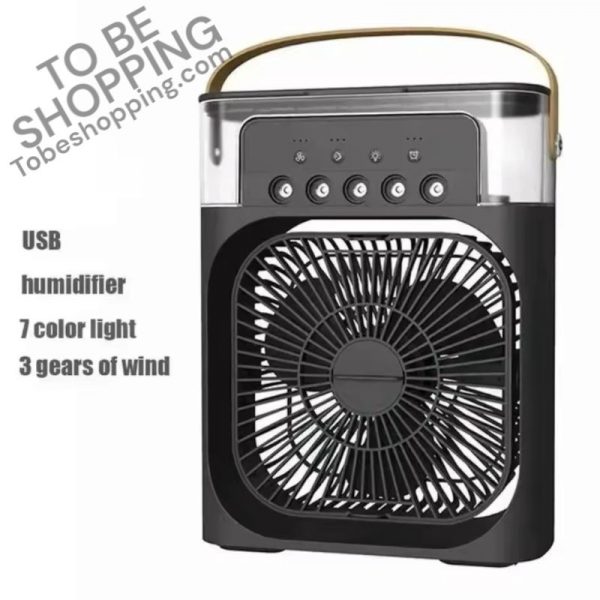TO BE SHOPPING's Portable Humidifier Air Cooler Fan, USB Electric Fan, with LED Night Light and Water Mist for 3 in 1 Air Cooler
