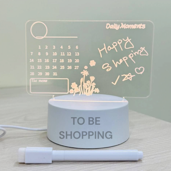 3d creative visualization led calender lamp by TO BE SHOPPING