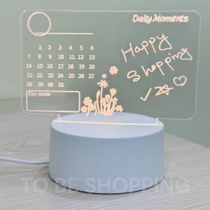 3d creative visualization led calender lamp by TO BE SHOPPING