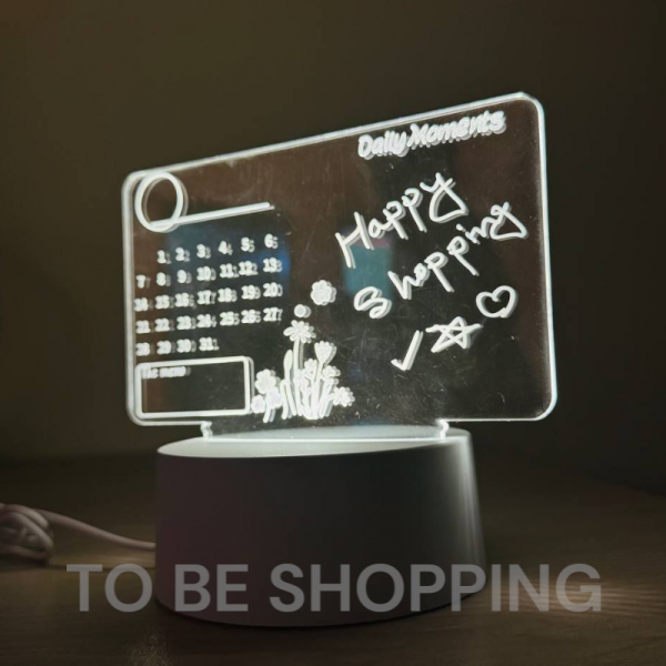 3d creative visualization led calender lamp by TO BE SHOPPING