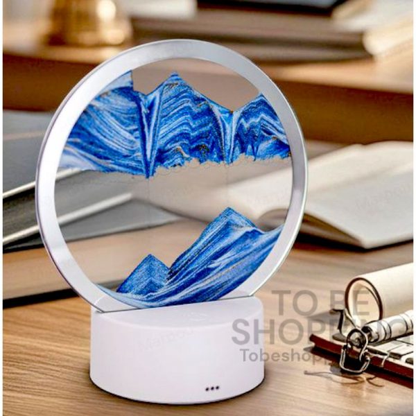 LED Quicksand Painting Table Lamp 3D with moving sand art and colorful LED light for home decor