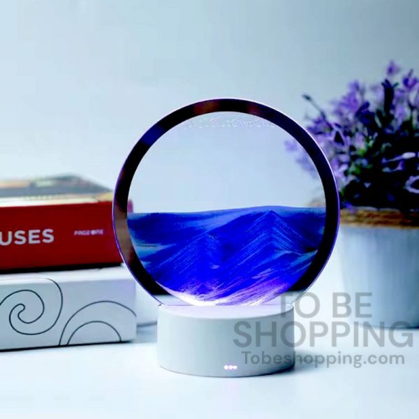 LED Quicksand Painting Table Lamp 3D with moving sand art and colorful LED light for home decor