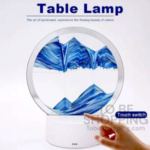 LED Quicksand Painting Table Lamp 3D with moving sand art and colorful LED light for home decor