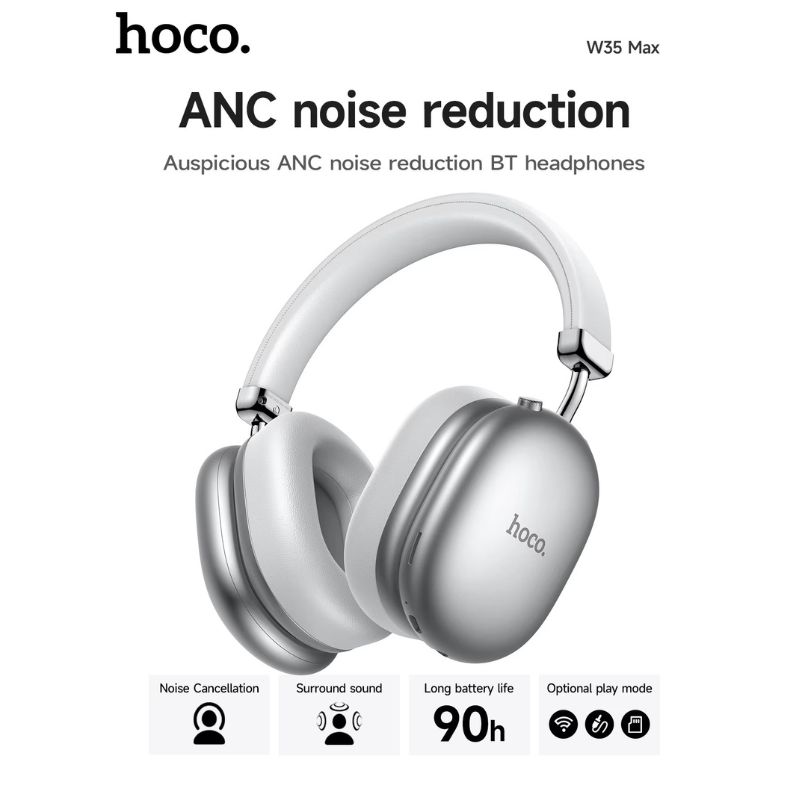 Hoco W35 Max Wireless Headset with 90 Hours Battery Life –