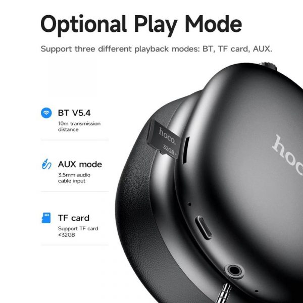 Hoco W35 Max Wireless Headset with 90 Hours Battery Life –